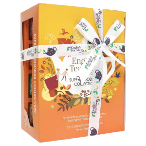 English Tea Shop Super Goodness Collection, Zestaw herbat owocowo-ziołowych - 12 piramidek