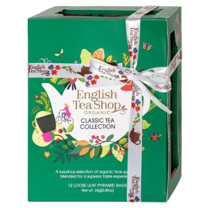 English Tea Shop Classic Tea Collection Green, Zestaw herbat - 12 piramidek