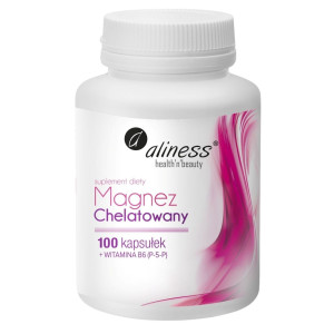 Aliness Magnez chelatowany 720 mg + B6 (P-5-P) - 100 kapsułek
