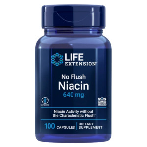Life Extension No Flush Niacin 640 mg - 100 kapsułek