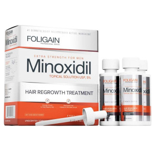 Foligain Man Minoxidil 5% Kuracja na porost włosów dla mężczyzn - 3 sztuki