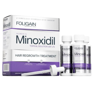 Foligain Woman Minoxidil 2% Kuracja na porost włosów dla kobiet - 3 sztuki