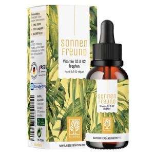 Naturtreu SonnenFreund Witamina D3 + K2 MK7 dla wegan - 30 ml