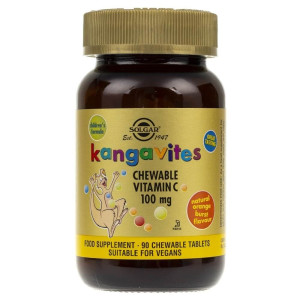 Solgar Kangavites Witamina C smak pomarańczy - 90 pastylek
