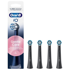 Oral-B Heads iO Gentle Care Końcówki do szczoteczki elektrycznej, czarne - 4 sztuki