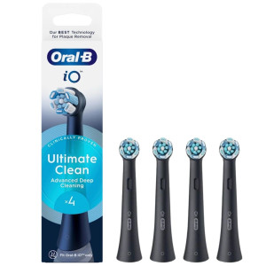 Oral-B Heads iO Ultimate Clean Końcówki do szczoteczki elektrycznej, czarne - 4 sztuki