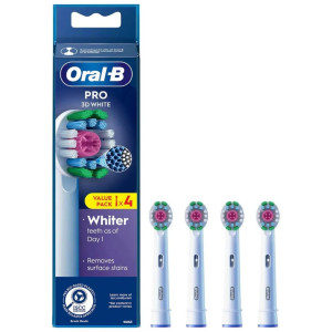 Oral-B Heads 3D White Końcówki do szczoteczki elektrycznej, białe - 4 sztuki