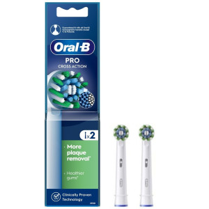 Oral-B Heads Cross Action Końcówki do szczoteczki elektrycznej, białe - 2 sztuki