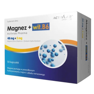 Activlab Pharma Magnez + Witamina B6 - 50 kapsułek