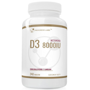 Progress Labs Witamina D3 8000IU - 240 tabletek