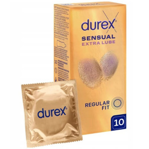 Durex Sensual Extra Lube Prezerwatywy supercienkie - 10 sztuk