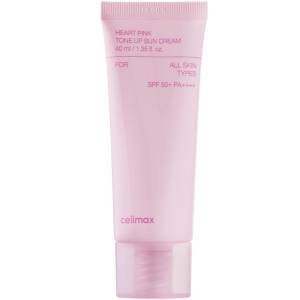 Celimax Heart Pink Tone Up Sun Cream SPF 50+ Nawilżający krem z filtrem - 40 ml