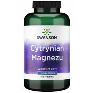 Swanson Cytrynian Magnezu 112,5 mg - 240 tabletek