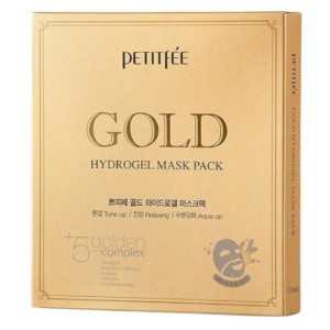 Petitfee Gold Hydrożelowa maska ze złotem i ekstraktem z żeń-szenia - 5 sztuk