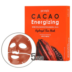 Petitfee Cacao Energizing Hydrożelowa maska z ekstraktem z kakao - 5 sztuk