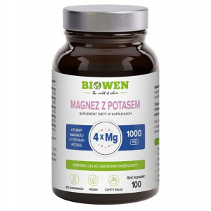 Biowen Magnez z potasem - 100 kapsułek