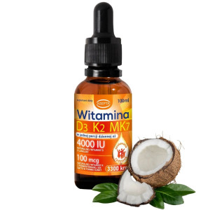 Asepta Witamina D3 K2 MK7 z olejem MCT - 100 ml