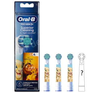 Oral-B Heads Lion King Końcówki do szczoteczki elektrycznej Król Lew - 4 sztuki