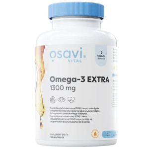 Osavi Omega-3 Extra 1300 mg, cytryna - 120 kapsułek