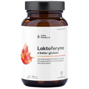 Aura Herbals Laktoferyna + beta-glukan - 60 kapsułek