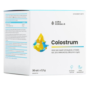 Aura Herbals Colostrum 1000 mg, bananowe - 30 saszetek