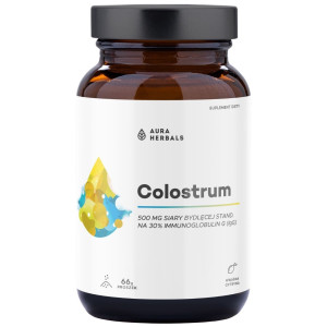 Aura Herbals Colostrum 500 mg, kwaśna cytryna - 66 g