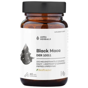 Aura Herbals Black Maca DER 100:1 - 60 kapsułek