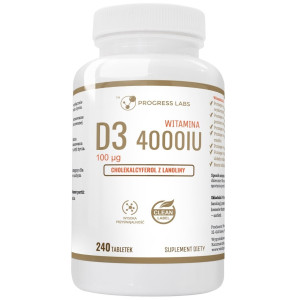 Progress Labs Witamina D3 4000IU - 240 tabletek