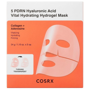 COSRX 5 PDRN Hya Acid Vital Hydrożelowa maska w płachcie - 34 g x 3 sztuki