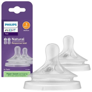 Philips Avent Responsywny Smoczek Natural ze średnim przepływem - 2 sztuki