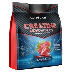 Activlab Creatine Monohydrate, malina-truskawka - 300 g