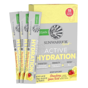 Sunwarrior Warrior Active Hydration elektrolity, truskawka-cytryna - 18 sztuk