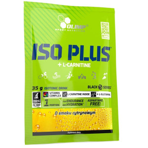 Olimp Iso Plus Izotonik z L-karnityną w proszku, cytrynowy - 35 g