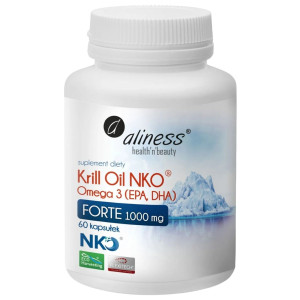 Aliness Krill Oil NKO Omega 3 1000 mg FORTE z Astaksantyną - 60 kapsułek
