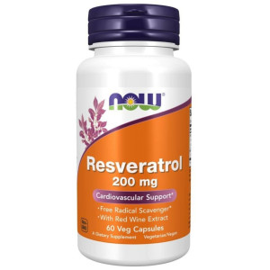 Now Foods Resweratrol 200 mg - 60 kapsułek