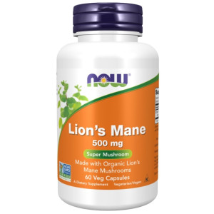 Now Foods Lion's Mane (Soplówka jeżowata) 500 mg - 60 kapsułek