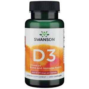 Swanson Witamina D3 4000 IU (10 mcg) - 250 kapsułek