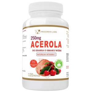 Progress Labs Acerola do ssania 250 mg - 120 pastylek