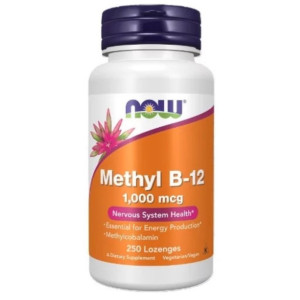 NOW Foods Methyl B-12 1000 mcg - 250 tabletek do ssania