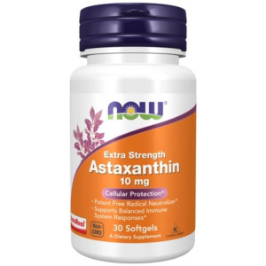 NOW Foods Astaxanthin Extra Strength 10 mg - 30 kapsułek