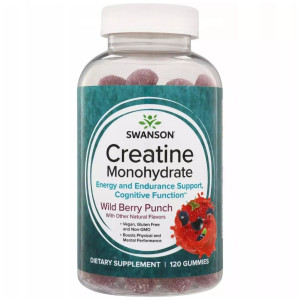 Swanson Creatine Monohydrate żelki poncz - 120 sztuk