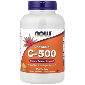 Now Foods Witamina C-500 pomarańczowa - 100 pastylek