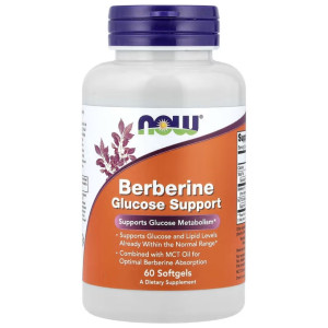 NOW Foods Berberine Glucose Support - 60 kapsułek