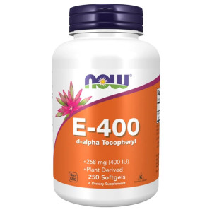NOW Foods Witamina E 400 IU Natural - 250 kapsułek