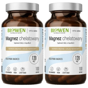 Zestaw Biowen Magnez Chelatowany Diglicynian - 2 x 100 kapsułek