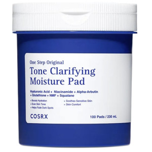 COSRX One Step Original Tone Clarifying Nawilżająco-oczyszczające płatki do twarzy - 100 sztuk
