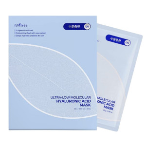 Isntree Ultra Low Molecular Hyaluronic Acid Mask Nawilżająca maska w płachcie - 10 sztuk