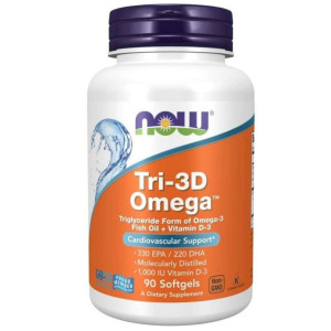 Now Foods Tri-3D Omega - 90 kapsułek