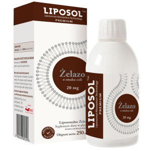Aliness Liposol Liposomalne Żelazo 20 mg smak Coli - 250 ml