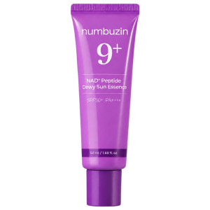 Numbuzin No.9 NAD Peptides Dewy Sun Essence Nawilżająca esencja przeciwsłoneczna SPF50+ - 50 ml
